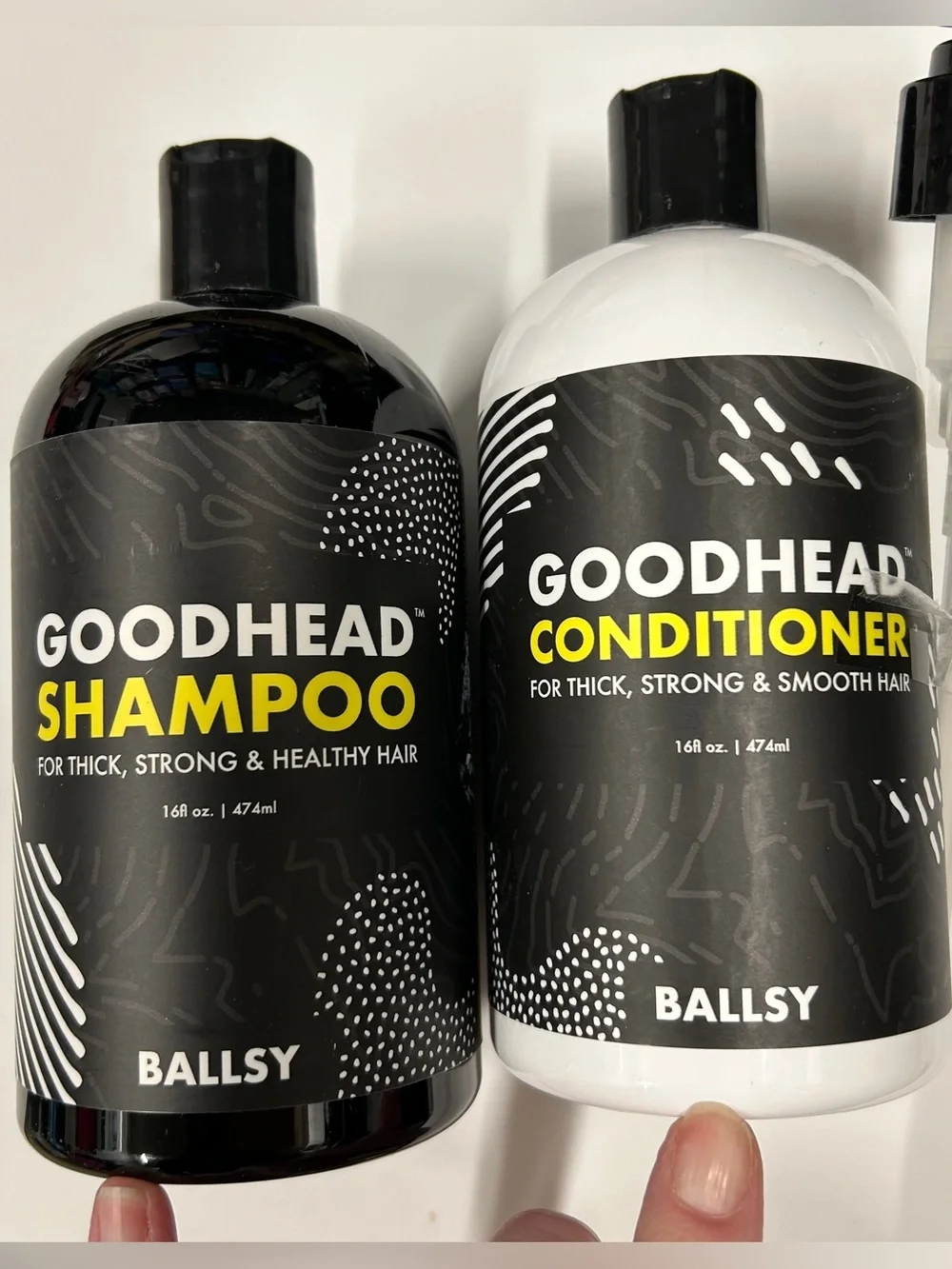 Ballsy Good Head Shampoo & Conditioner NEW NEVER USED 16oz each
